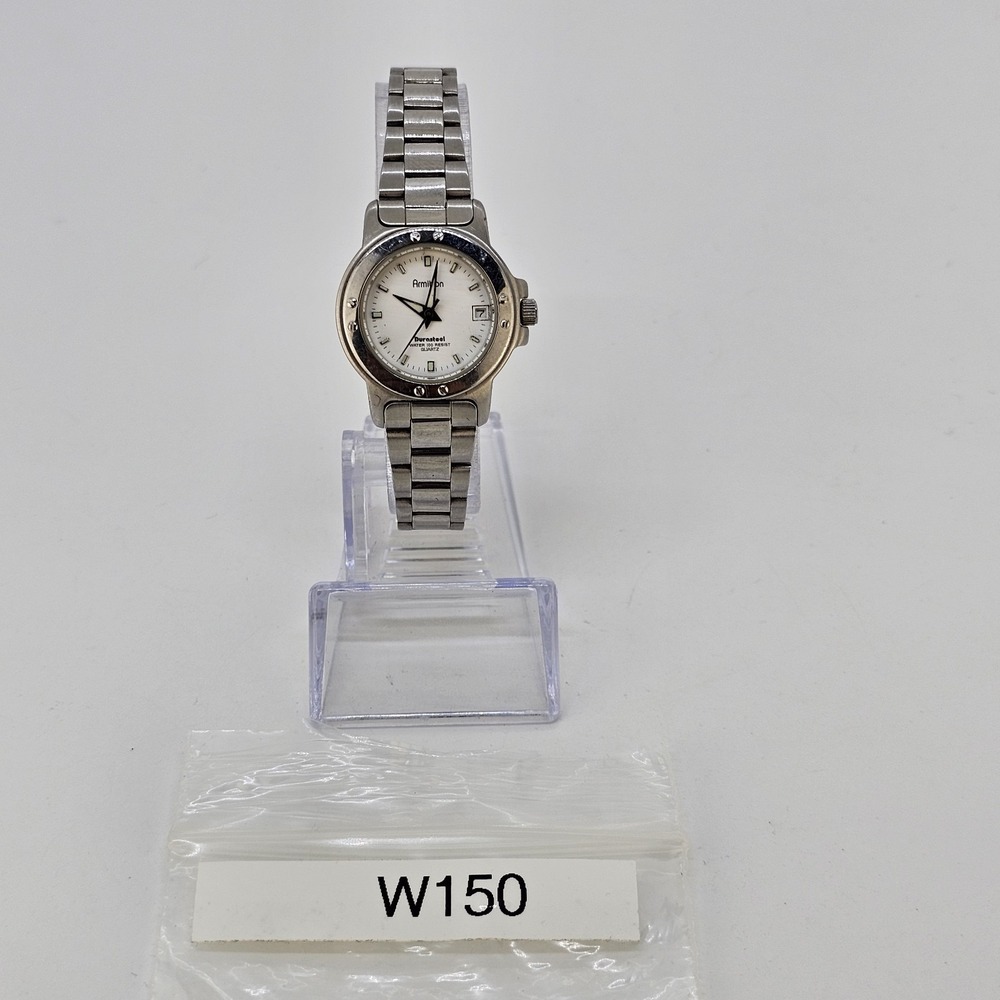 Armitron Women's Watch 26MM White Dial Date Gray Bracelet Band 7" New Battery - Picture 12 of 12